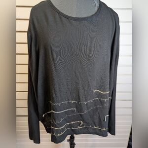 BREAD Staley Gretzinger Art to wear Long Sleeve Tunic 1X EUC